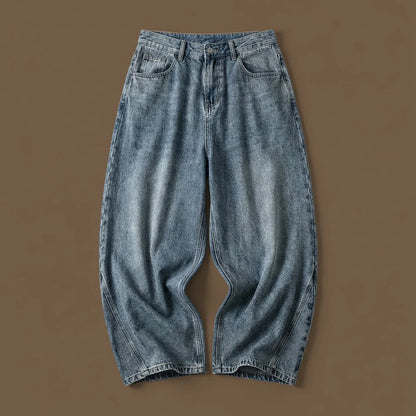 Men’s Oversized Heavyweight Denim Pants in Black