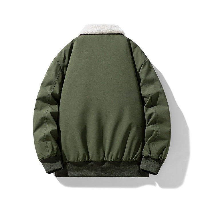 Men's Sherpa-Collar Padded Bomber Jacket