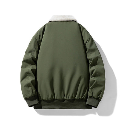 Men's Sherpa-Collar Padded Bomber Jacket