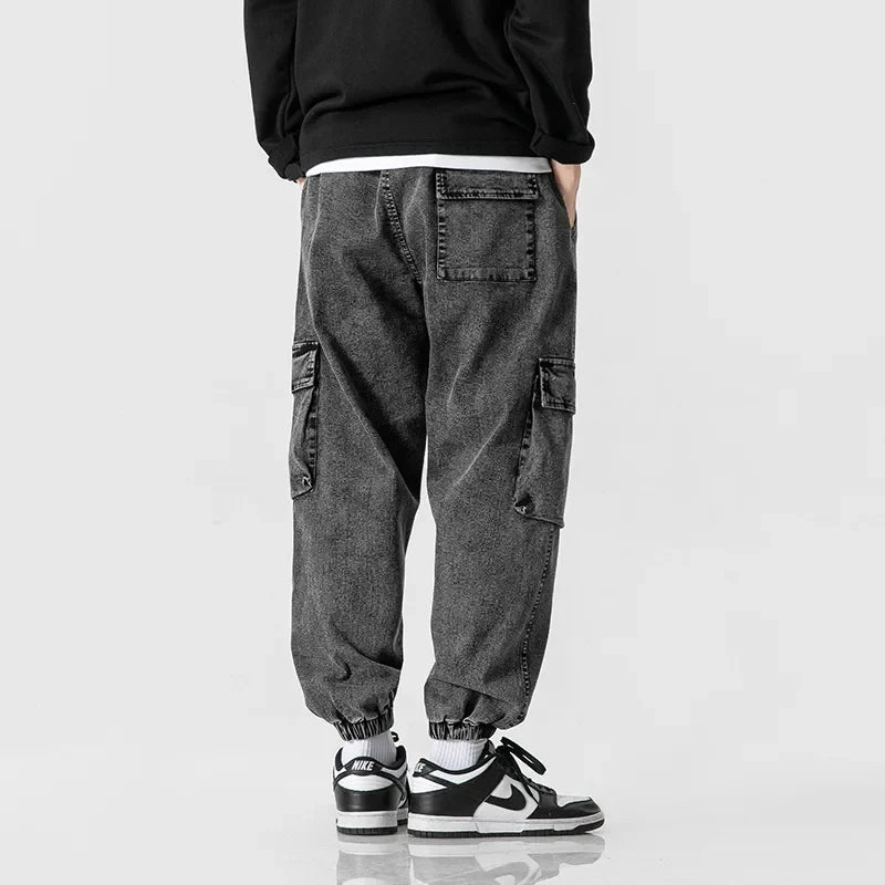 Men’s Organic Cotton Stretch Cargo Joggers with Cuffed Ankles