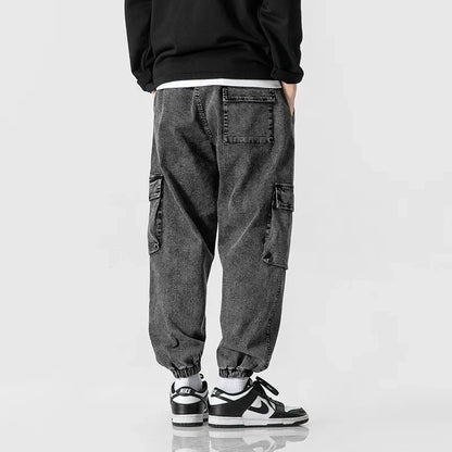 Men’s Organic Cotton Stretch Cargo Joggers with Cuffed Ankles