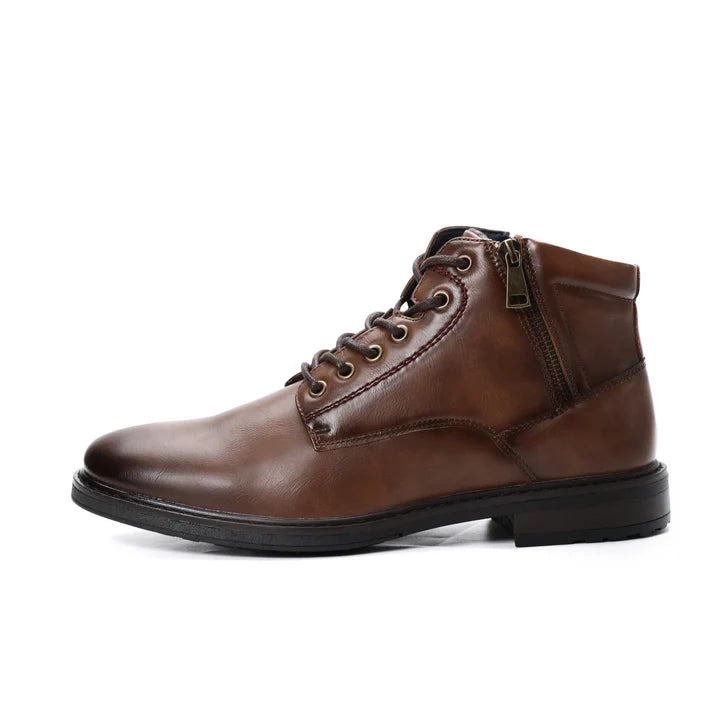 Men’s Business Winter Boots with Round Toe and Medium Heel