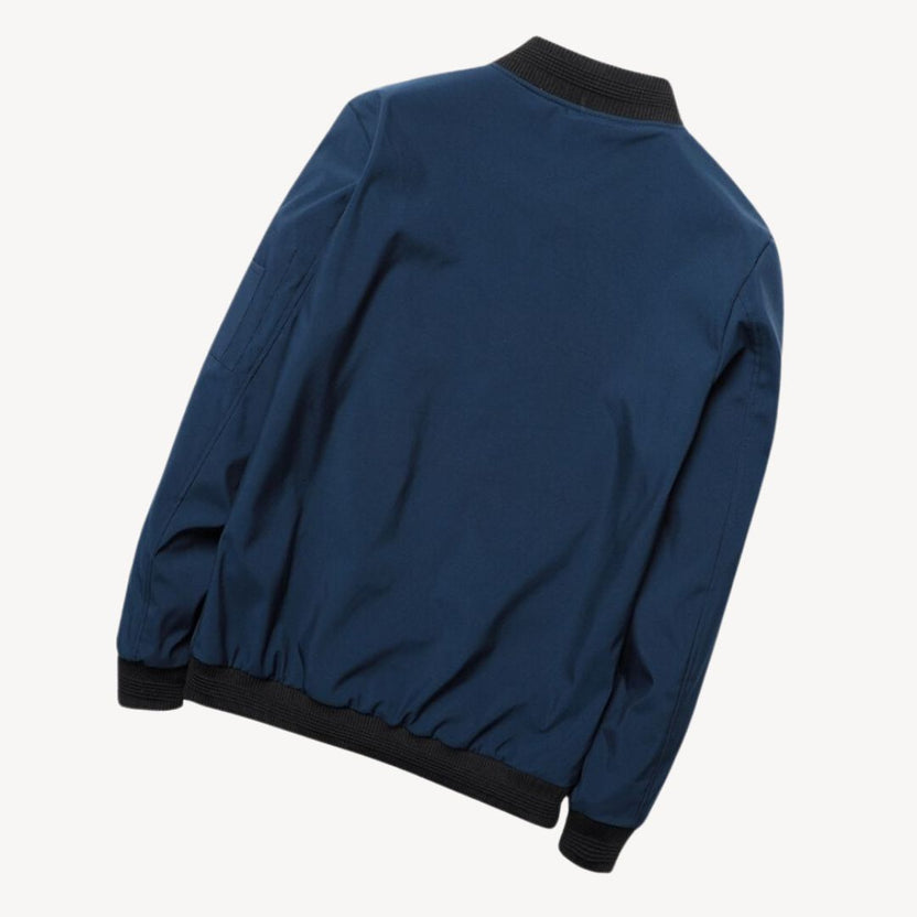 Men’s Contrast Detail Zip-Up Bomber Jacket