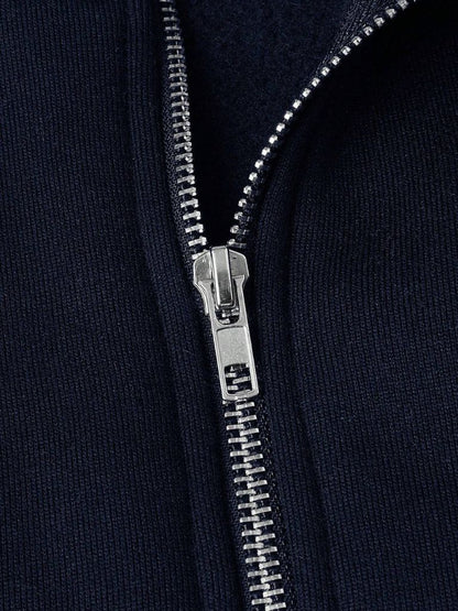 Men’s Dark Knit Pullover with Cross and Crown Motif