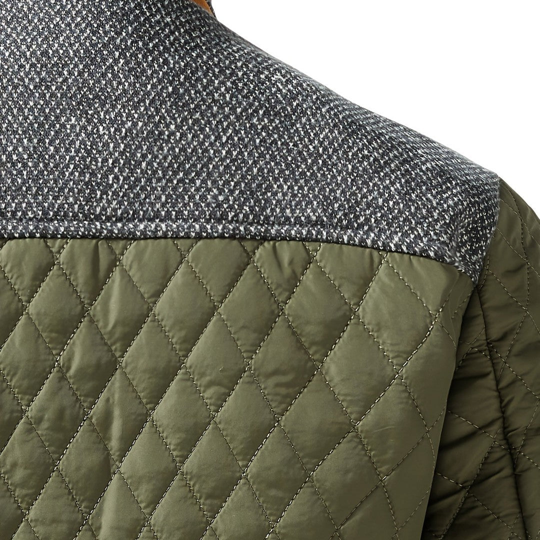 Men’s Quilted Stand-Collar Lightweight Winter Jacket