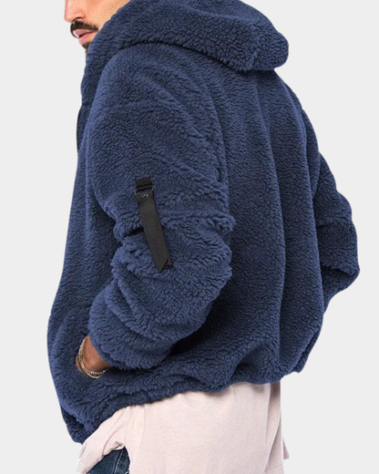 Men’s High-Pile Hooded Winter Jacket