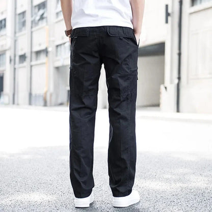Men’s Stretch Cotton Cargo Pants with Utility Pockets