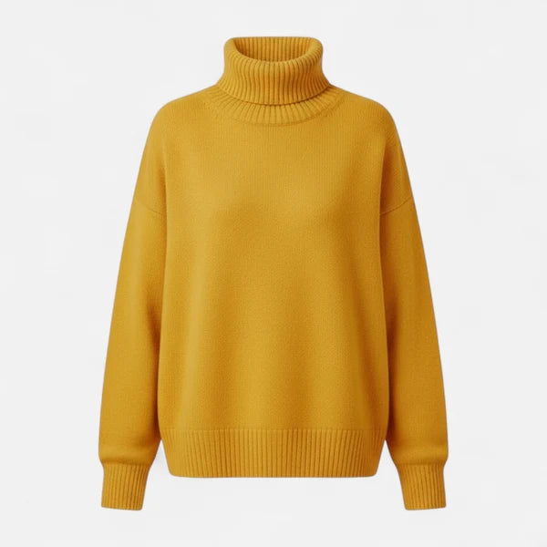 Women’s Oversized Thick Knit Turtleneck Sweater for Winter