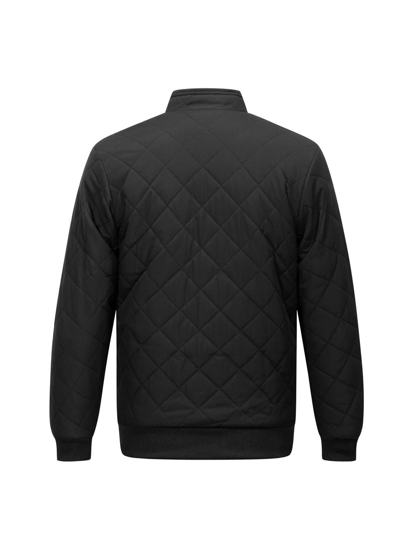 Men’s Diamond Quilted Faux Fur-Lined Winter Jacket