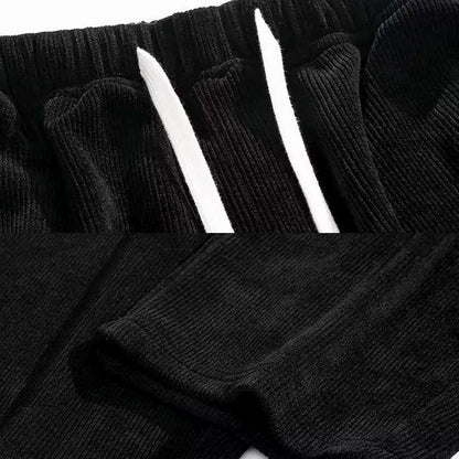 Men’s Wide-Leg Textured Sweatpants with Drawstring Waist