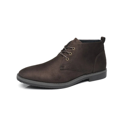 Men’s Elegant Microfiber Chukka Boots with Low Heel