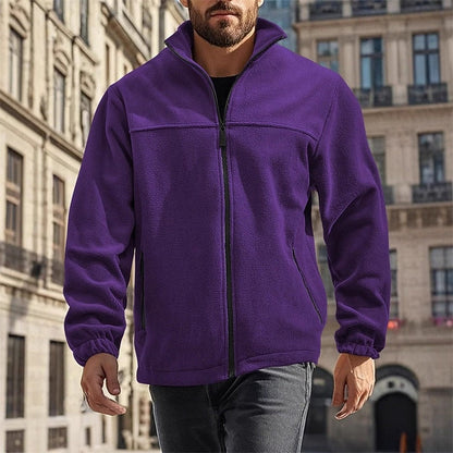 Men’s Essential Stand-Collar Full-Zip Casual Jacket