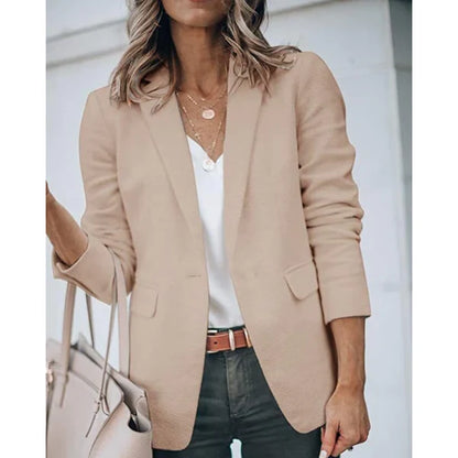 Women’s Lightweight Open-Front Blazer with Tailored Lapels