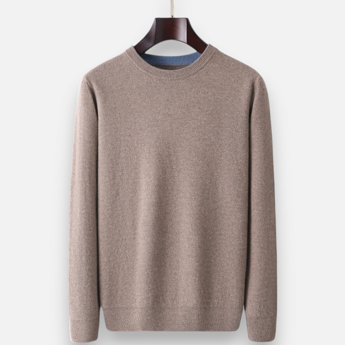 Men’s Soft Cashmere-Wool Relaxed Crew Neck Sweater