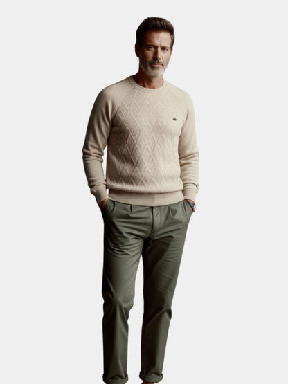 Men’s Minimalist Breathable Knit Crew Neck Pullover