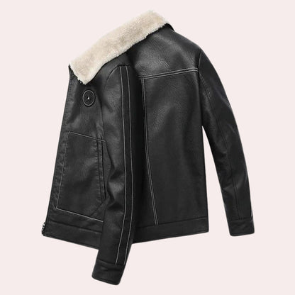 Men’s Insulated Padded Coat with Faux Fur Collar