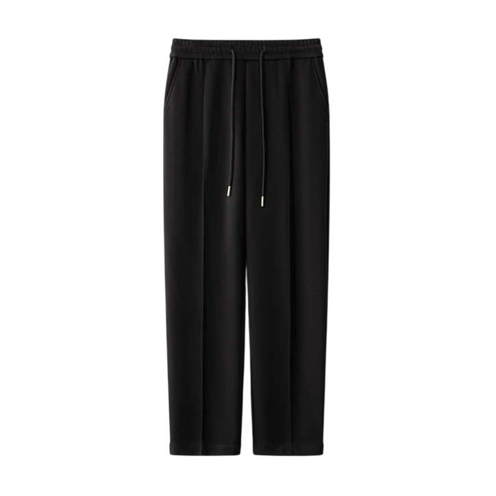 Men’s Relaxed Wool Trousers with Tapered Leg