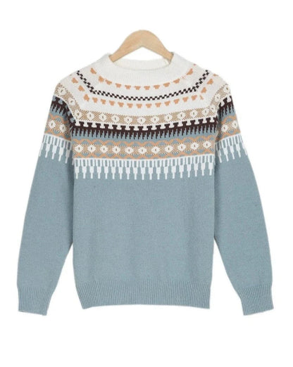 Women’s Scandinavian Pattern Relaxed Knit Sweater