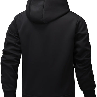 Men’s Plush-Lined Stretch Hooded Winter Jacket