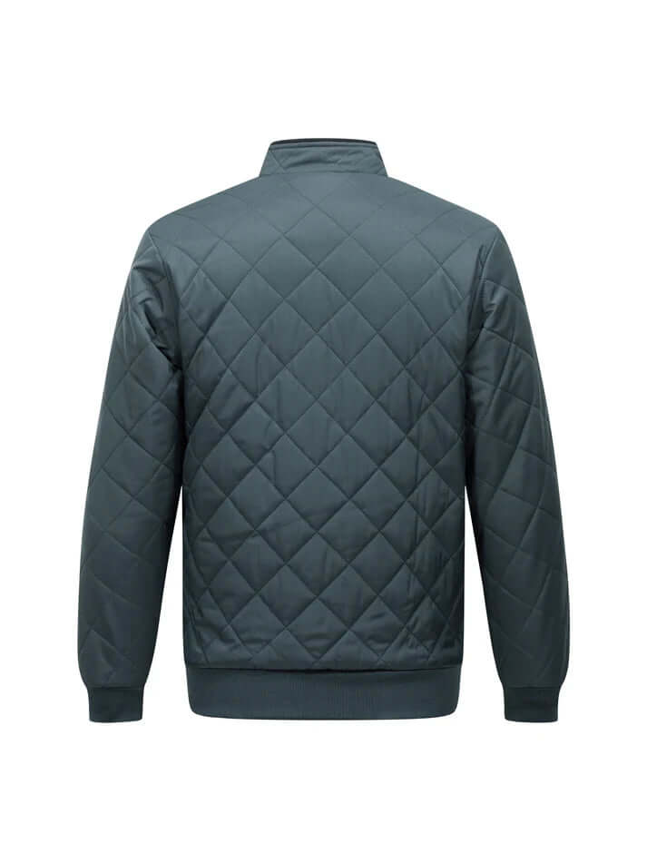 Men’s Diamond Quilted Faux Fur-Lined Winter Jacket
