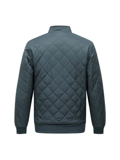 Men’s Diamond Quilted Faux Fur-Lined Winter Jacket