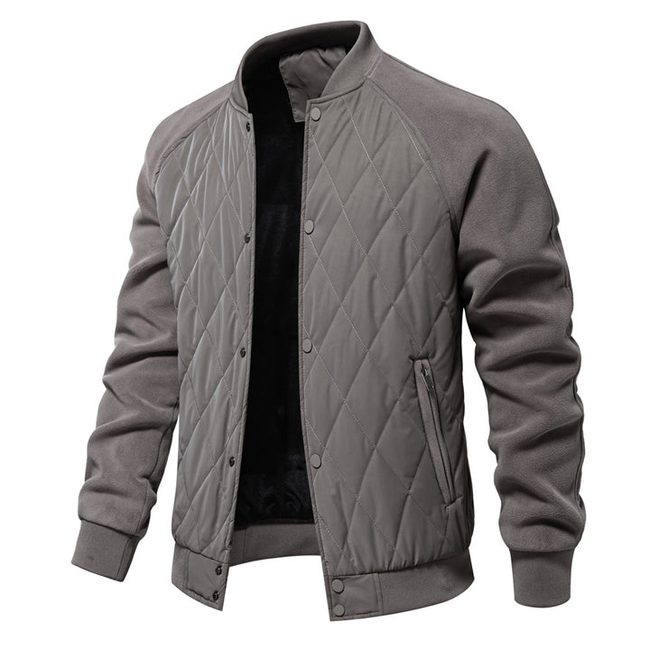 Men's Raglan Sleeve Snap-Button Bomber Coat
