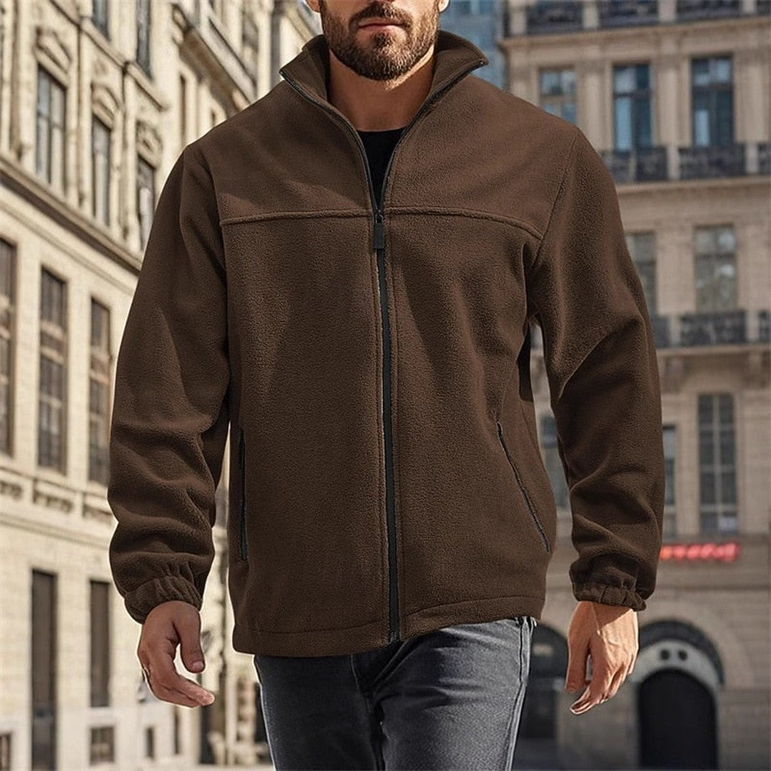 Men’s Essential Stand-Collar Full-Zip Casual Jacket