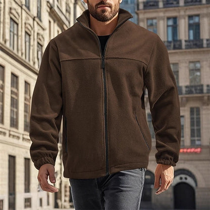 Men’s Essential Stand-Collar Full-Zip Casual Jacket