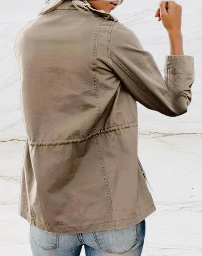 Women’s Lightweight Tailored Utility Jacket with Functional Pockets