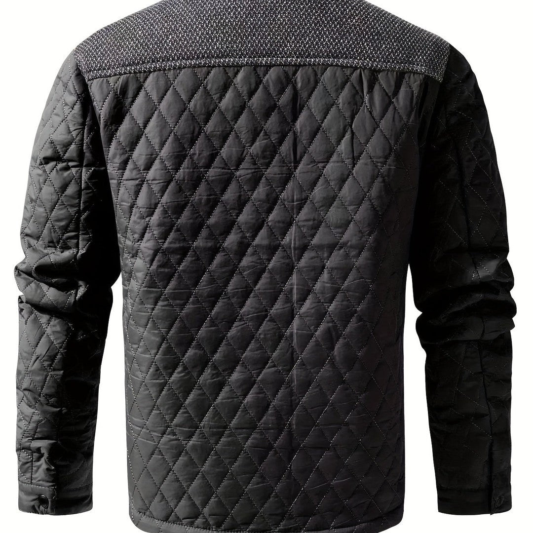 Men’s Quilted Stand-Collar Lightweight Winter Jacket
