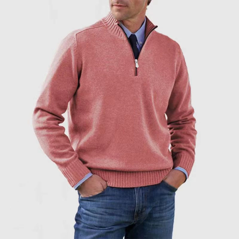 Men’s Soft Regular-Fit Zip-Up Pullover Sweater
