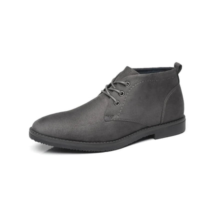Men’s Elegant Microfiber Chukka Boots with Low Heel