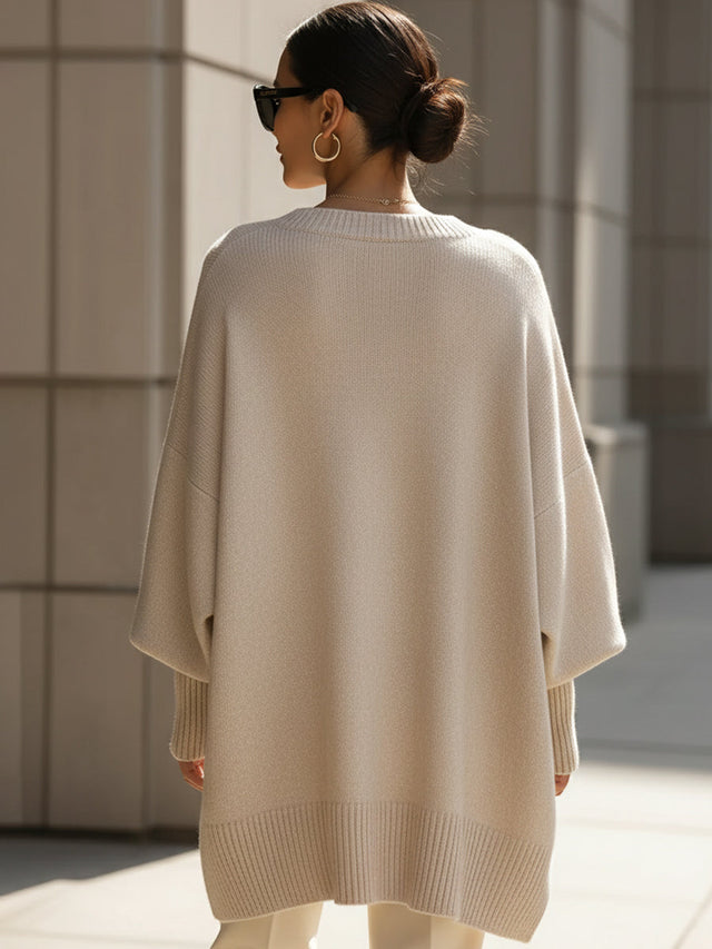 Women’s Oversized Relaxed Fit Stretch Knit Sweater