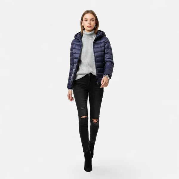 Women’s Lightweight Hooded Down Jacket with Streamlined Fit
