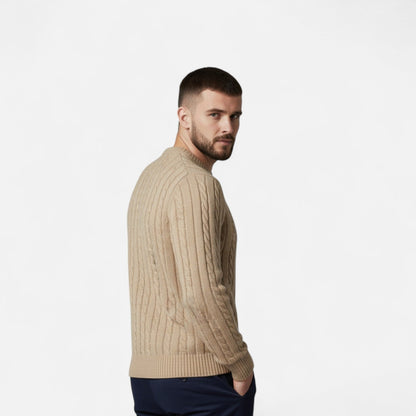 Men’s Soft Cotton-Blend Classic Crew Neck Sweater