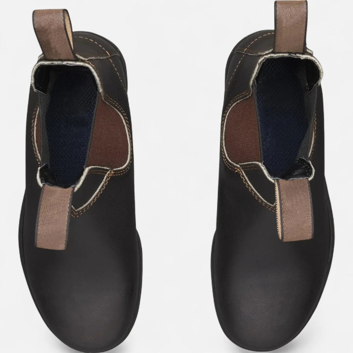 Men’s Classic Leather Chelsea Boots with Elastic Side Panels