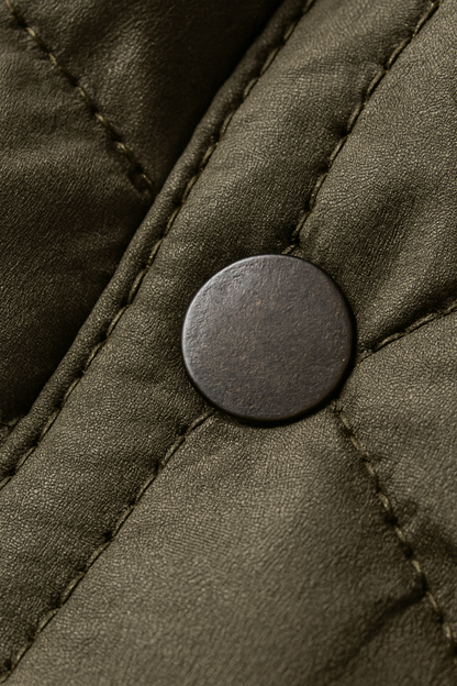Men’s Quilted Ribbed-Trim Bomber Jacket