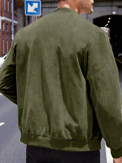 Men’s Tailored Zip-Front Utility Jacket
