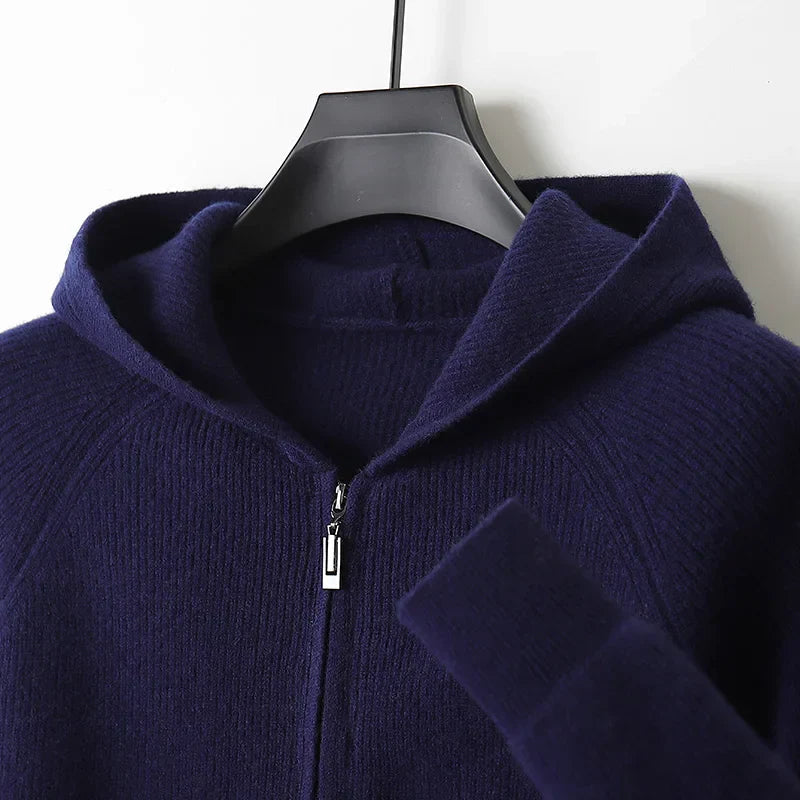 Men’s Refined Knit Front-Zip Pullover Sweater