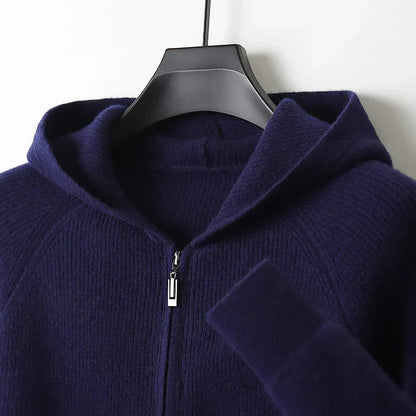 Men’s Refined Knit Front-Zip Pullover Sweater