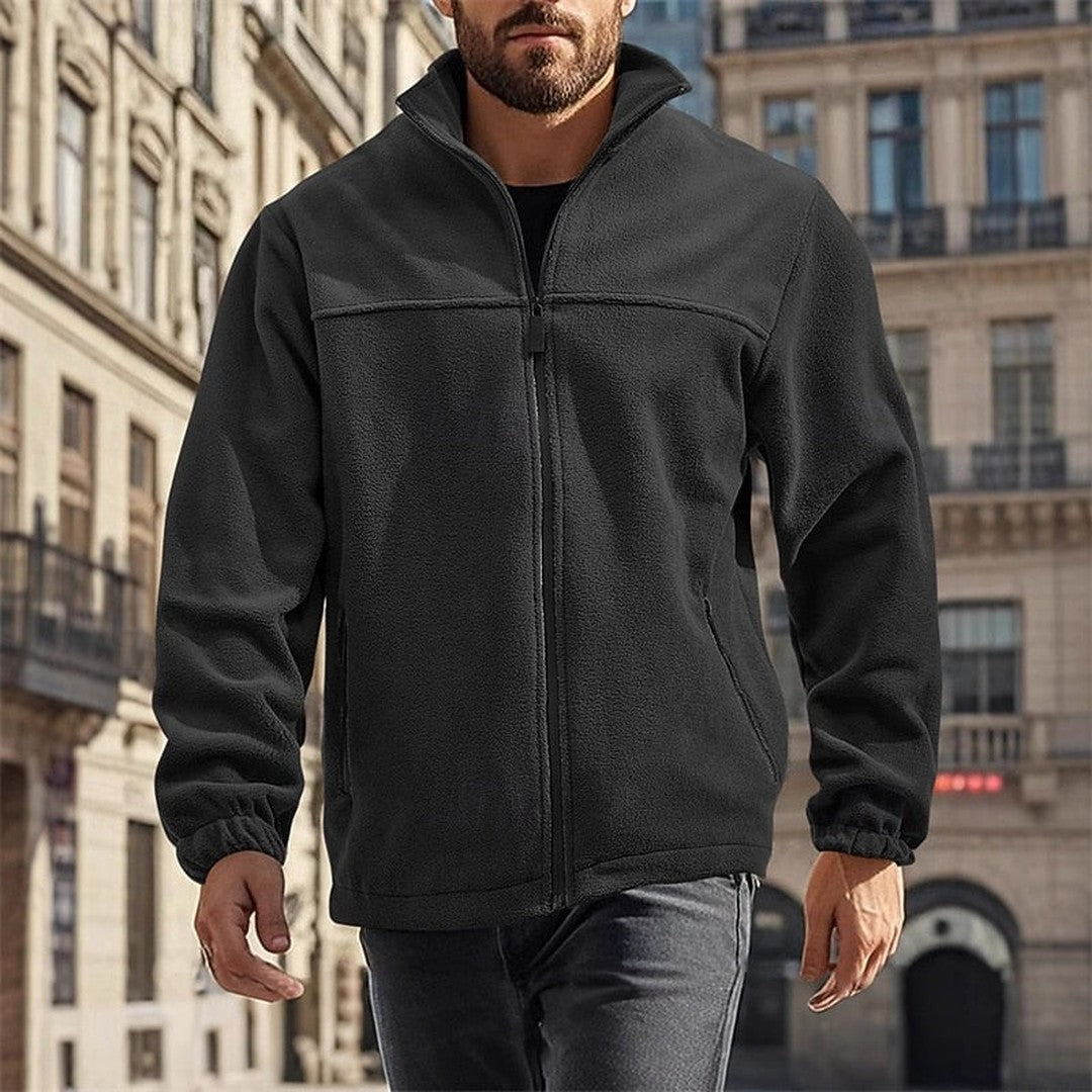 Men’s Essential Stand-Collar Full-Zip Casual Jacket