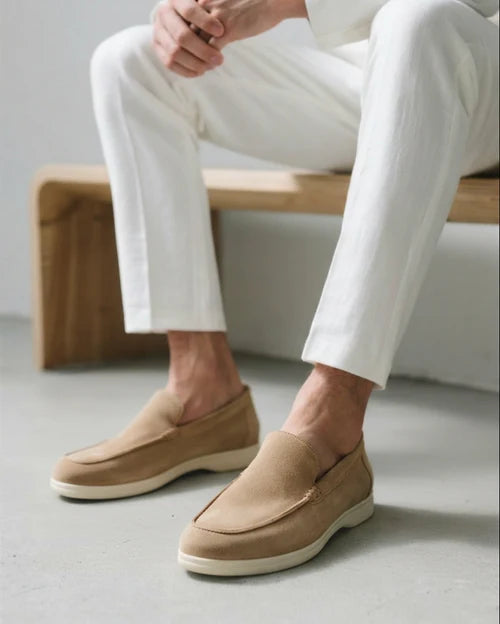 Men’s Soft Suede-Style Slip-On Loafers with Lightweight Sole