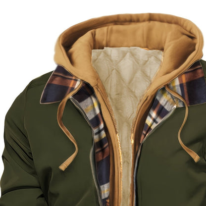 Men’s Warm-Lined Hooded Full-Zip Winter Jacket