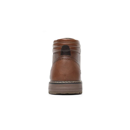 Men’s Business Ankle Boots with Round Toe and Medium Heel