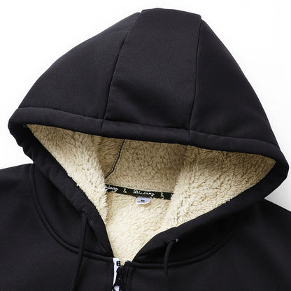 Men’s Plush-Lined Stretch Hooded Winter Jacket