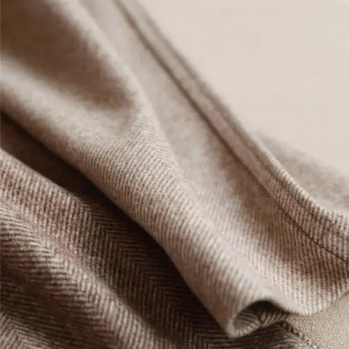 Men’s Tailored Herringbone Wool Trousers