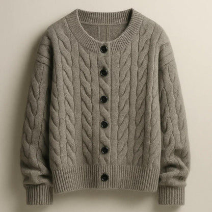 Men’s Wool-Knit Shawl Collar Button Cardigan Coat