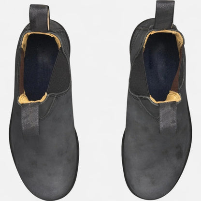 Men’s Classic Leather Chelsea Boots with Elastic Side Panels
