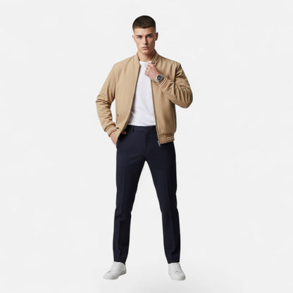 Men’s Lightweight Stand-Collar Full-Zip Casual Jacket