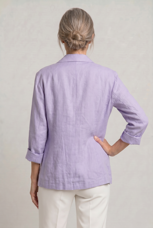 Women’s Relaxed Lightweight Cotton Blend Blazer